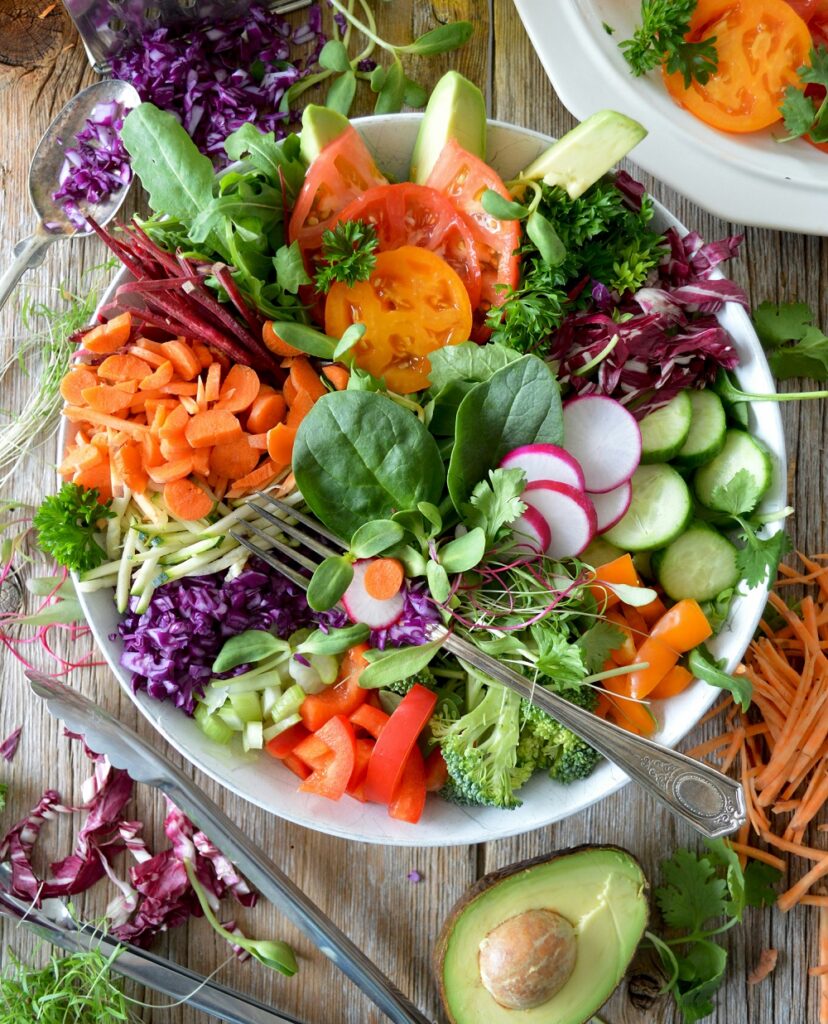 Bell peppers, carrots, and zucchini 